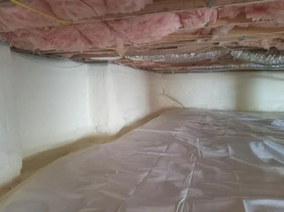 Crawl space encapsulation with closed-cell spray foam for Flat Roof Repair in Cobleskill